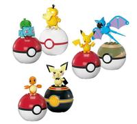 Figurine Mega Construx Pokémon - Mattel Games - Pack 2 PokéBalls - Pikachu, Zubat, Charmander, Pichu, Squirtle, Cubone