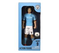 Megableu - Figurine Foot HAALAND - 20 cm - Grande Figurine Footballeur Réaliste & Articulée - Licence Officielle - 10 Points d’Articulation - Jouet Football Manchester - Idée Cadeau Fans Haaland