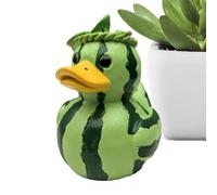 Figurine Mignonne de Canard - Sculpture Drôle Canard Fruit Résine | Décor Animal d'Accent Petit pour Salle de Bain, Étagère, Entrée, Chambre, Intérieur Voiture, Espace Travail, Appartement,