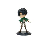 Figurine Mikasa Ackerman, Eren Yeager, Debout, Grande Tête, Version Q, 14 cm, en PVC, Modèle Cosplay, Artisanat, Cadeau pour Les Fans D'anime (a)