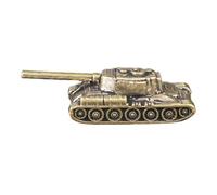 Figurine Militaire de Char Rétro en Laiton, Objet Vintage Décoratif | Compacte pour Étagères et Bureaux, Finition Cuivre Antique, Charme Historique, Présent pour Collectionneurs Adultes