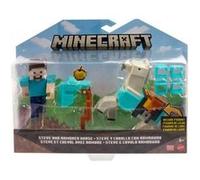 Figurine Minecraft Steve Et Son Cheval En Diamant Multicolore G