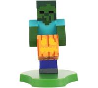 Figurine Minecraft Zombie - EXQUISITE GAMING - Cable Guys - Support écouteurs, smartphone ou petit accessoire - 11 cm