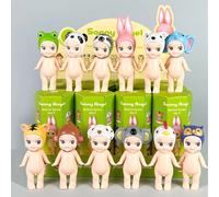 Figurine Mini Ange, Série Animaux Debout, Nouvelle Génération d'Animaux 1, Génération 2, Génération 3, Génération 4, Boîte Mystère, Boîte Surprise B-1 box 12 pcs