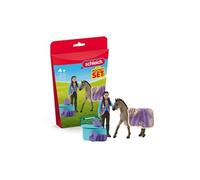 Figurine Mini Monde Kim - Séance de Soins avec Cheval - Rouge
