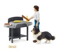 Figurine Mini Monde - Tom s'occupe du barbecue Rouge G