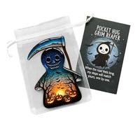 Figurine miniature de fantômes de poche avec carte d'encouragement - Adorable mini breloque pour cadeaux de Noël, soutien émotionnel pour amis, relation longue distance, cadeau confortable