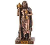 Figurine miniature du dieu grec Zeus - peinte avec couleur bronze de Veronese