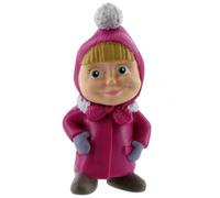 Figurine miniature en PVC Macha et l'ours - Modèle hiver - 6 cm - Pour enfant à partir de 3 ans