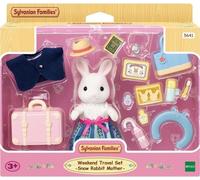 Figurine miniature - Maman Lapin neige et sa valise de weekend - SYLVANIAN FAMILIES
