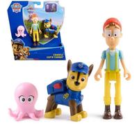 Paw Patrol, Chase & Captain Lot de Figurines Turbot avec Figurine de bébé Pieuvre, Jouets pour Enfants pour garçons et Filles à partir de 3 Ans
