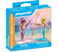 Figurine miniature - PLAYMOBIL - Duo Sirène et Triton - Multicolore - 6 pièces - À partir de 4 ans