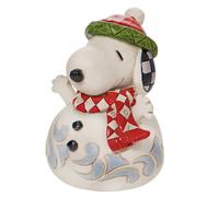 Figurine miniature Snoopy Bonhomme de neige Enesco Jim Shore Peanuts 3,54 pouces Multicolore