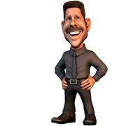 Minix – Figurine Cholo Simeone (Diego) – Idéale pour gâteaux et fans de l'Atlético de Madrid – 7 cm