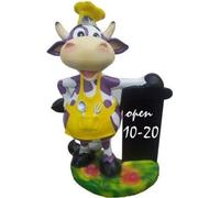 Figurine moderne vache sculpture bovine statues figurines décoration veau 55cm plastique