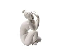 Figurine Modigliani Nu féminin assis en résine blanche - Hauteur 22 cm - Largeur 13 cm - Profondeur 9 cm
