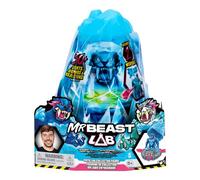 MrBeast Lab Fais Fondre la Glace et libère Une créature du Cryo Lab à Collectionner, 18 cm, Plus de 30 Sons, lumières et réactions, 2 Armes Jouets, Cryo Panther et Cryo Tiger à Collectionner