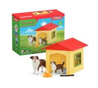 Figurine Niche pour Chien , pour enfants dès 3 ans, coffret, 18,8 x 8,2 x 14,7 cm - Schleich 42573 FARM WORLD