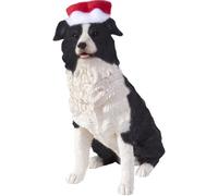 Figurine Noir et Blanc Border Collie Sculpture, Ornament