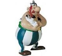 Figurine- Obelix Tenant Idefix Marron G