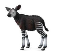 Figurine Okapi Bébé peinte à la main - Plastique - Gris - Mixte - 7x3x7.2cm