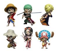 Figurine - One Piece - Luffy Evol. - 10 cm - Aléatoire - Pack de 6