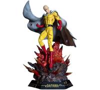 Figurine One Punch Man avec lumière Saitama Anime Grande statuette robuste Décoration de bureau Figurine d'action Ornements 43 cm