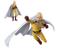 Figurine One Punch Man Saitama avec visage interchangeable 15 cm