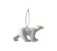 Figurine ornement de sapin reproduction L'Ours Blanc de Pompon - Longueur 10 cm - Largeur 3.5 cm - hauteur 5.5 cm