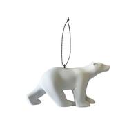 Figurine ornement de sapin reproduction ours blanc BLANC G