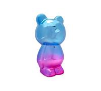 Figurine Ourson Electroplaquage Dégradé Rose Bleu H21,5cm - MIKE - ALTOBUY Bleu