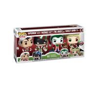 Figurine Pack 4 Figurines Pop Dc Heros Noël Funko