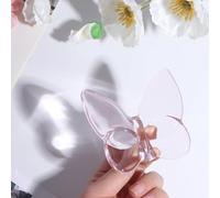 Figurine papillon avec base - Collection de cristaux taillés - Décoration pour salon, cadeau d'anniversaire - Décoration d'intérieur (S, rose)