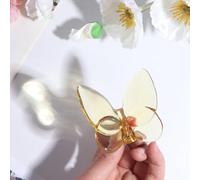 Figurine papillon avec base - Collection de cristaux taillés - Décoration pour salon, cadeau d'anniversaire - Décoration d'intérieur (S, orange)