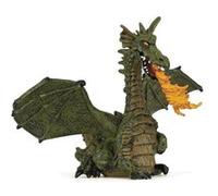 Figurine Papo dragon aile bleu flamme G