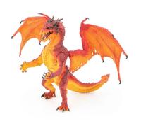 Figurine - PAPO - Dragon King Fire - Peinte main - Articulée (ailes,pattes,mâchoire) - 25x15x16 cm
