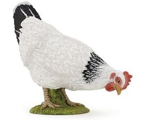 Figurine Papo Poule picorant Blanc Blanc G