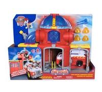 PAW Patrol - Pat Patrouille - Caserne De Pompiers Fire Rescue - Voiture Figurine Marcus À Collectionner - Effets Sonores Et Lumineux - Pat Patrouille Jouet - Voiture Enfant - Jouet Enfant 3 Ans Et +