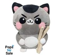 Figurine peluche chat drôle chat avec baguettes 25 cm