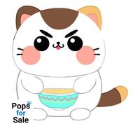Figurine peluche chat drôle chat avec soupe 25 cm