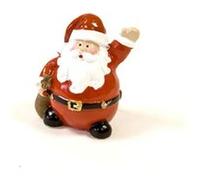 figurine père noël salut résine 5.8x4.2x3.6cm - hobi dek1166 G