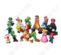Figurine Personnage Super Mario Jouet Club Lot Super Mario Bros Yoshi Dinosaure Pêche Crapaud Goomba Jouets Super 18 Pièces Réaliste