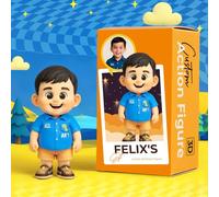 Figurine Personnalisée mit Foto - Idee Cadeau Femme Homme Père Mère Couple - Résine Ultra HD Cartoon 3D Collection de Sculptures - Cadeau Personnalisé pour Noël, Saint Valentin Anniversaire, Mariage