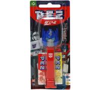 Figurine PEZ Optimus avec distributeur rouge et deux paquets de bonbons 17g