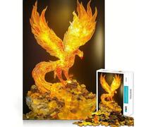 Figurine Phénix de la Prospérité Puzzle de 1000 pièces pour Adultes Jeu de réflexion Loisirs d'intérieur Bords précis Objet de Collection 50x75cm
