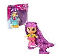 Figurine - PINYPON - Cheveux super longs - Violet - 3 accessoires - Fauteuil de coiffeur