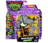 Figurine - PLAYMATES TOYS - Tortue Ninja Mutant Rocksteady Mutant Muscle - Blanc - Mixte - 4 ans - Mutant Mayhem