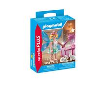 Figurine - PLAYMOBIL - 71758 - Fée avec coffre à dents de lait - 1 souris - 2 lapins