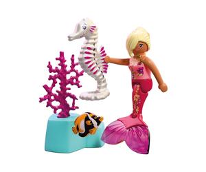 Figurine Playmobil 72109 Sirène et Hippocampe Fantasy & Magic 1.2.3 Rose