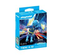 Figurine PLAYMOBIL Heroes 71836 Blue Voltage - Super-héros, 6 pièces, casque et lance foudre Bleu clair